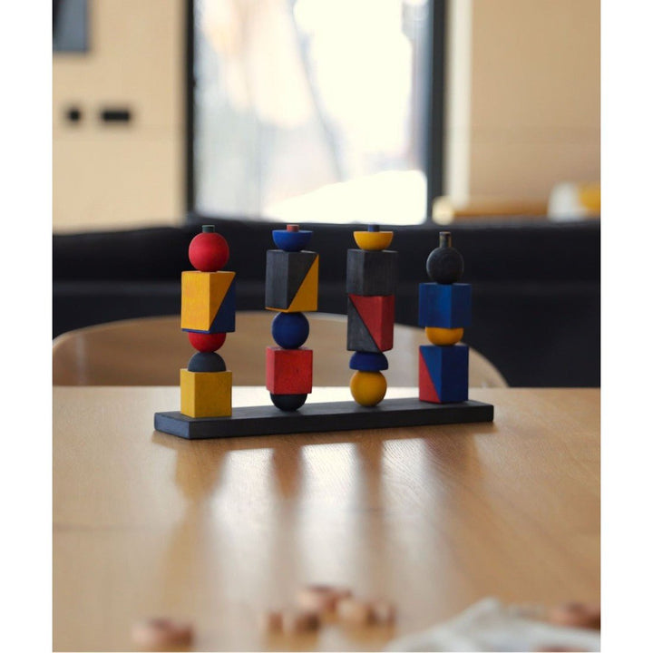 Montessori Inspirerad Modern Stapel Leksak X - Rootly - Träleksaker