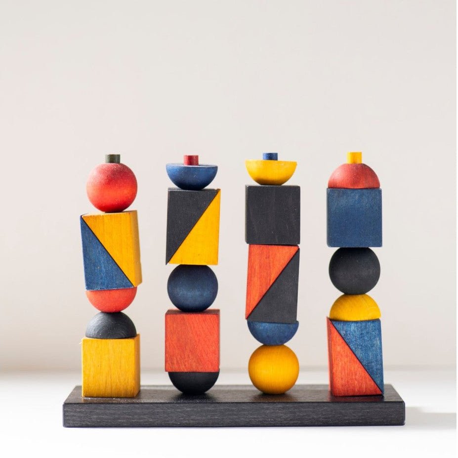 Montessori Inspirerad Modern Stapel Leksak X - Rootly - Träleksaker