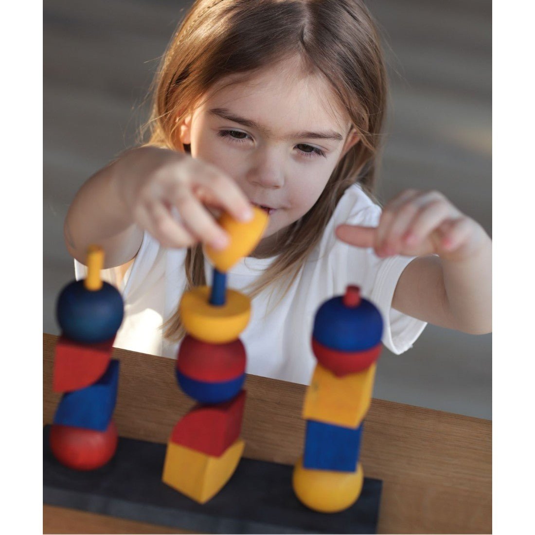 Montessori Inspirerad Modern Stapel Leksak Y - Rootly - Träleksaker
