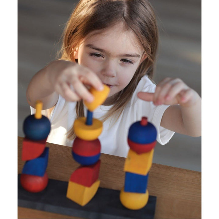 Montessori Inspirerad Modern Stapel Leksak Y - Rootly - Träleksaker