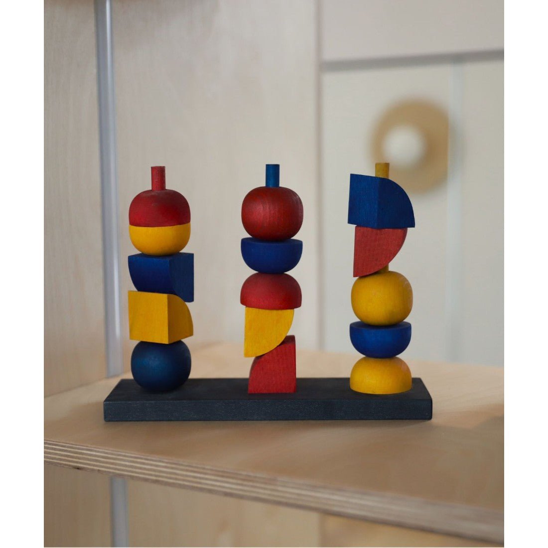 Montessori Inspirerad Modern Stapel Leksak Y - Rootly - Träleksaker