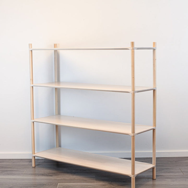 Montessori Inspirerad Stor Hylla i Trä - 4 Hyllplan - Rootly - Montessori möbler