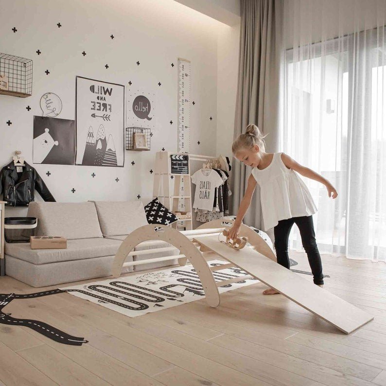 Montessori Klätterbåge Med Ramp - Rootly - Klätterställningar