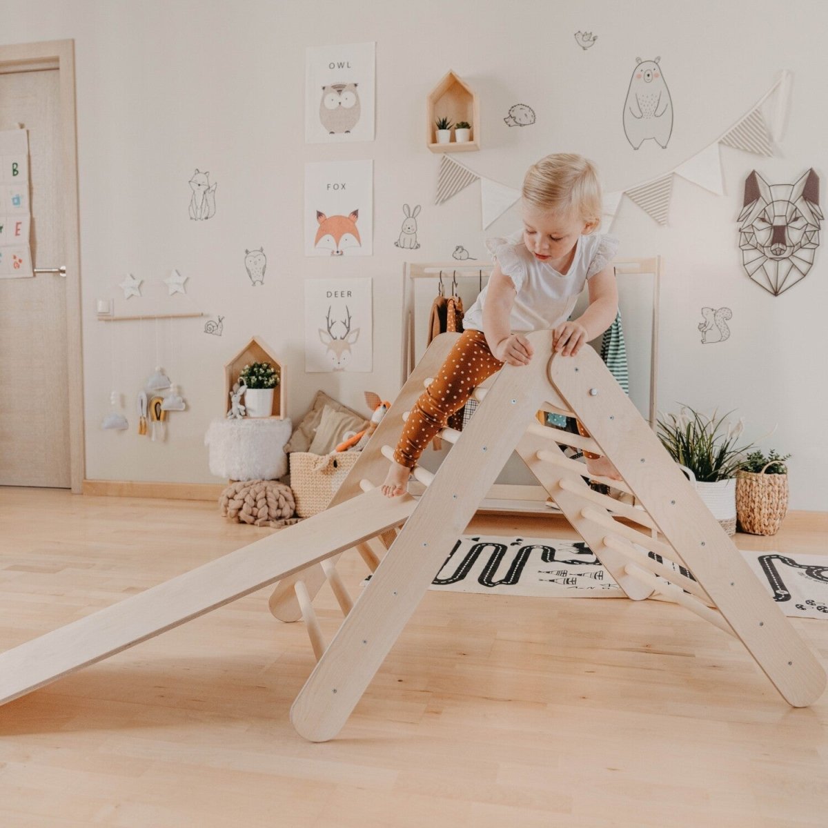 Montessori Klättertriangel Med Ramp - Rootly - 
