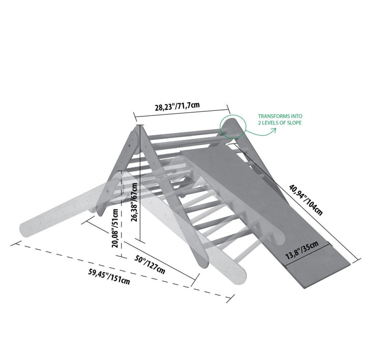 Montessori Klättertriangel Med Ramp - Rootly - 