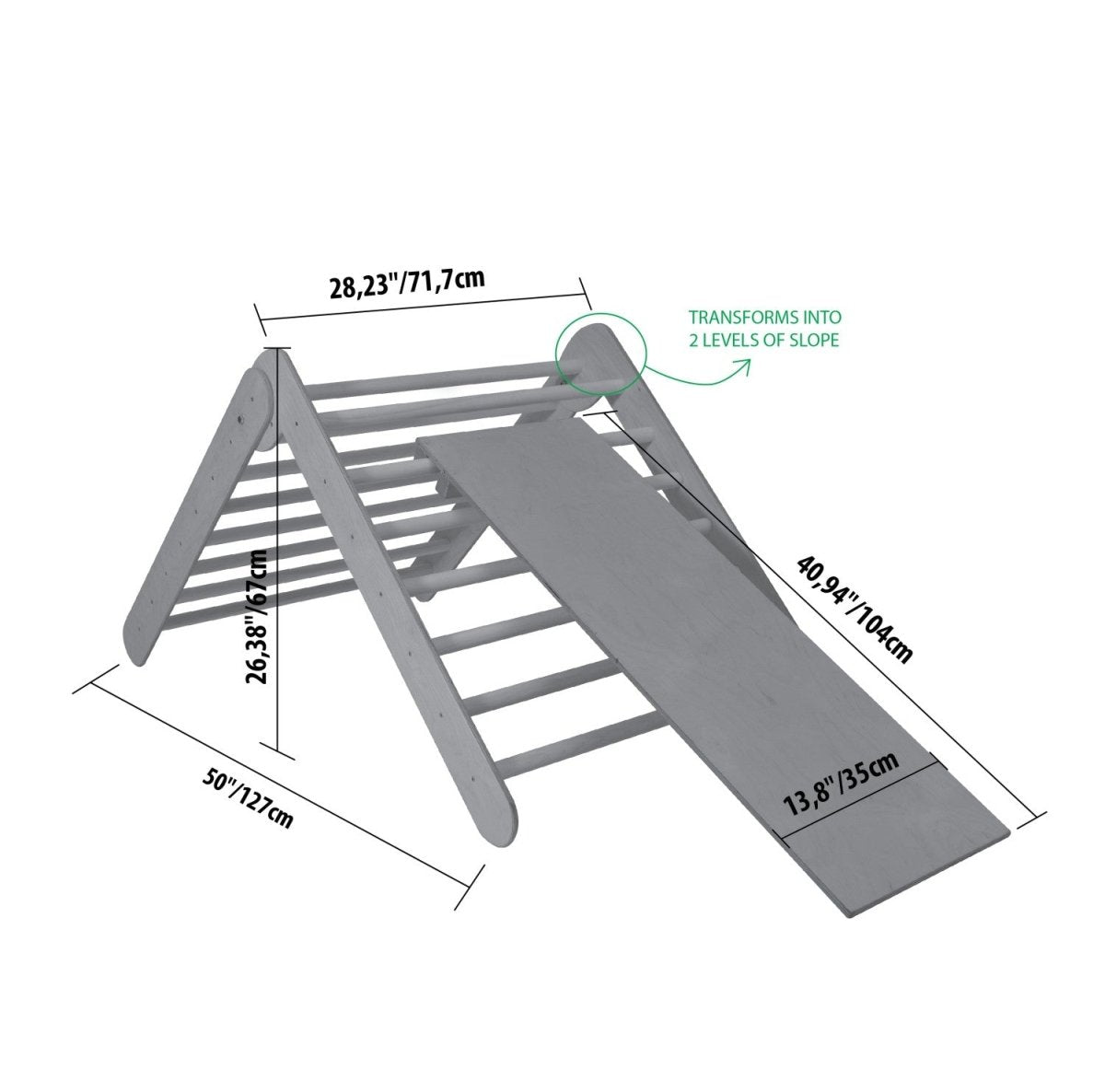 Montessori Klättertriangel Med Ramp - Rootly - 