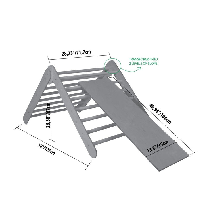 Montessori Klättertriangel Med Ramp - Rootly - 