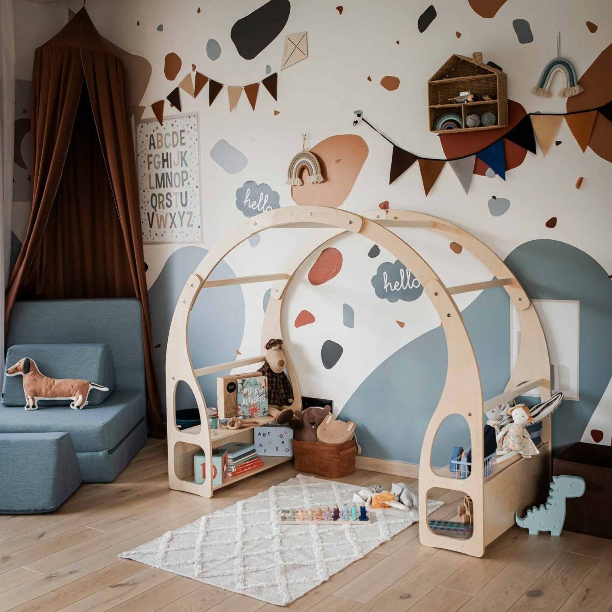 Montessori Lekställning/Leksakshylla För Barn - Rootly - Montessori möbler