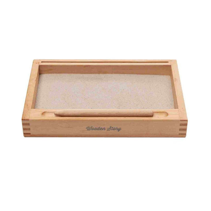 Montessori Sandskriv Bricka - Rootly - Träleksaker