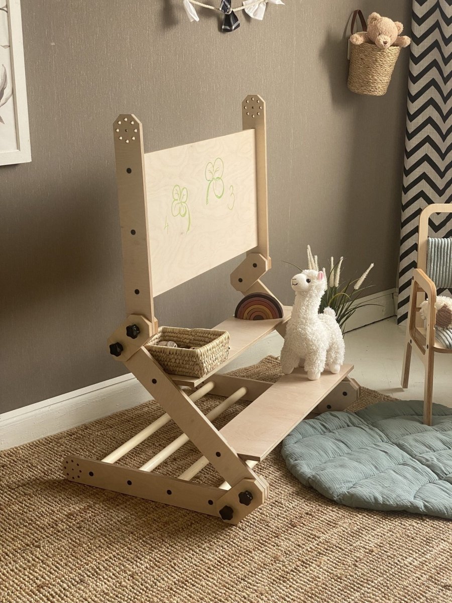 Multifunktionell klätterställning/bord/ritbräda för barn - Rootly - Montessori möbler