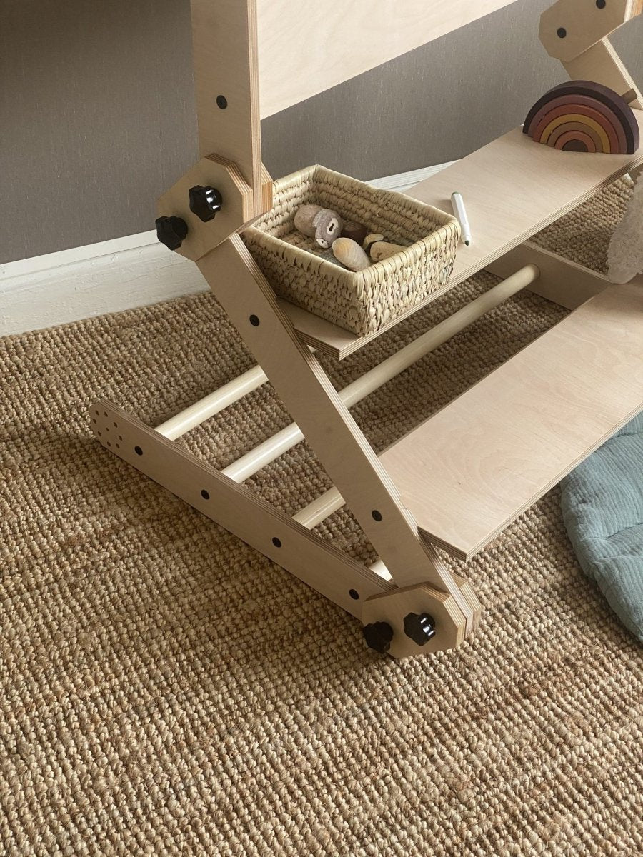 Multifunktionell klätterställning/bord/ritbräda för barn - Rootly - Montessori möbler