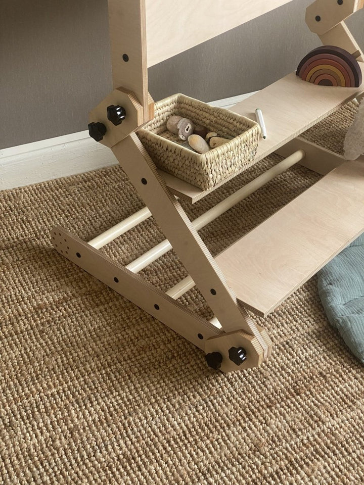Multifunktionell klätterställning/bord/ritbräda för barn - Rootly - Montessori möbler