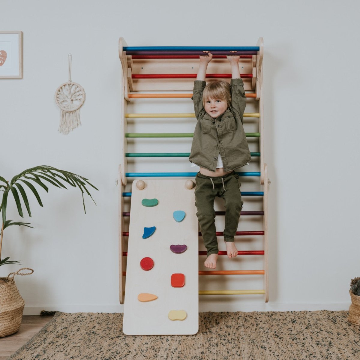 Ramp till leg&go Pikler Triangel och Ribbstoll - Regnbåge - Rootly-Pikler Trianglar