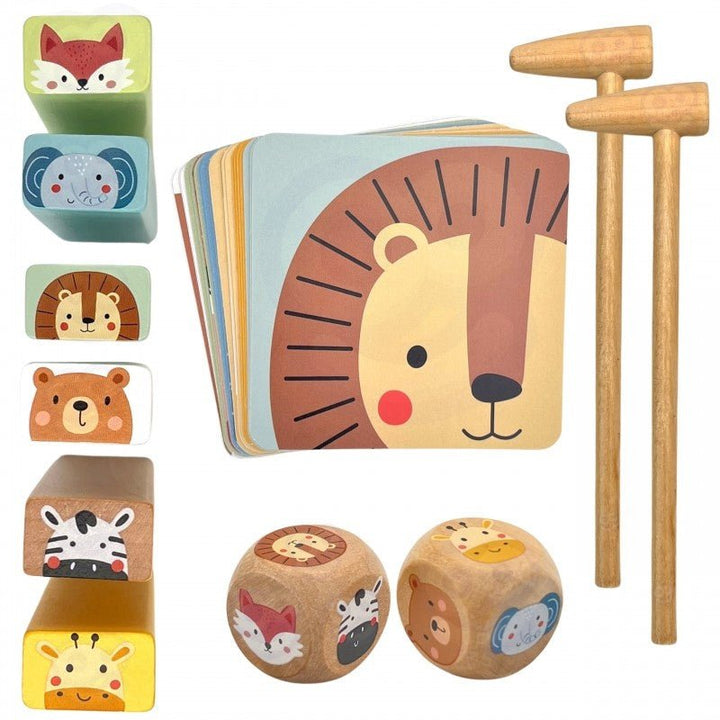 Skakiga tornet - Ekologiskt spel med djurtema - Rootly - Träleksaker