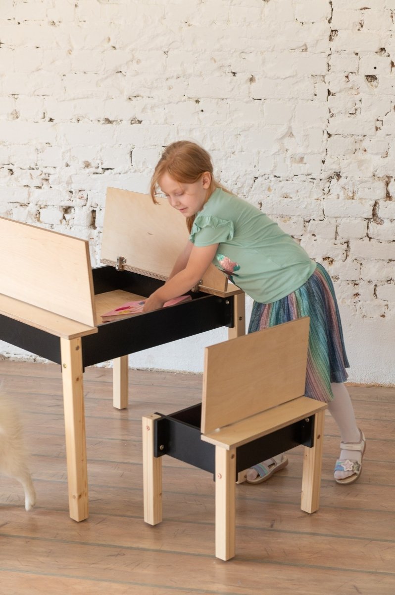 Smart platsbesparande bord och stol set - Rootly - 