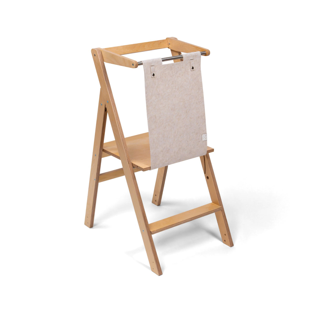 STEP’n’FOLD hopfällbart lärandetorn i naturfärgad björkplywood