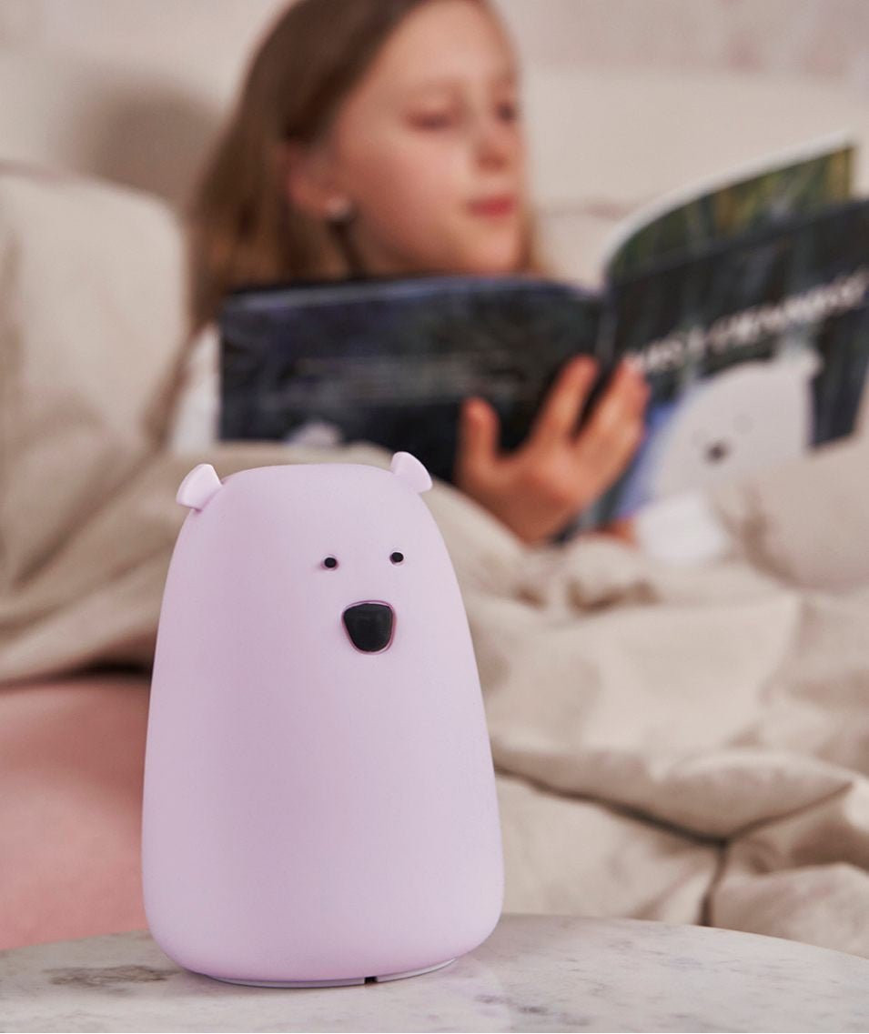Stora Björn Lampa i BPA Fritt Silikon - Lavender - Rootly - 