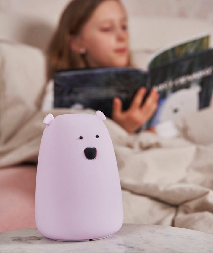Stora Björn Lampa i BPA Fritt Silikon - Lavender - Rootly - 