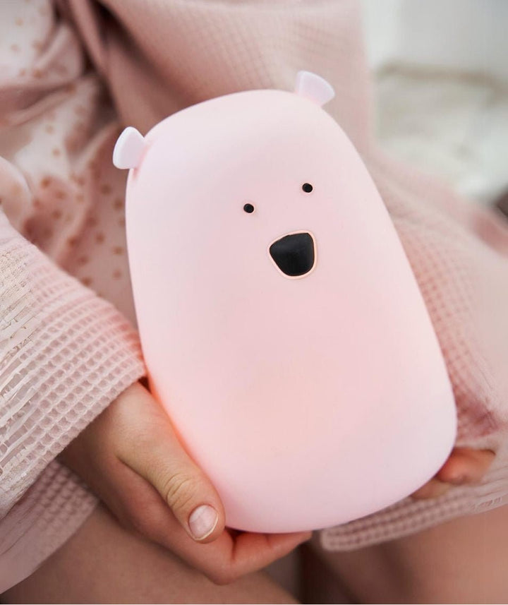 Stora Björn Lampa i BPA Fritt Silikon - Rosa - Rootly - 