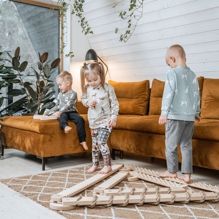 Ette Tete TipiToo balansbana i tre delar med juterep