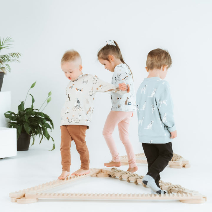 Ette Tete TipiToo balansbana i tre delar med juterep