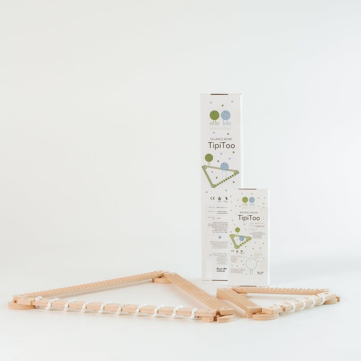 TipiToo® Små balansbrädor – 3 - delars set med vittrep - Rootly - 