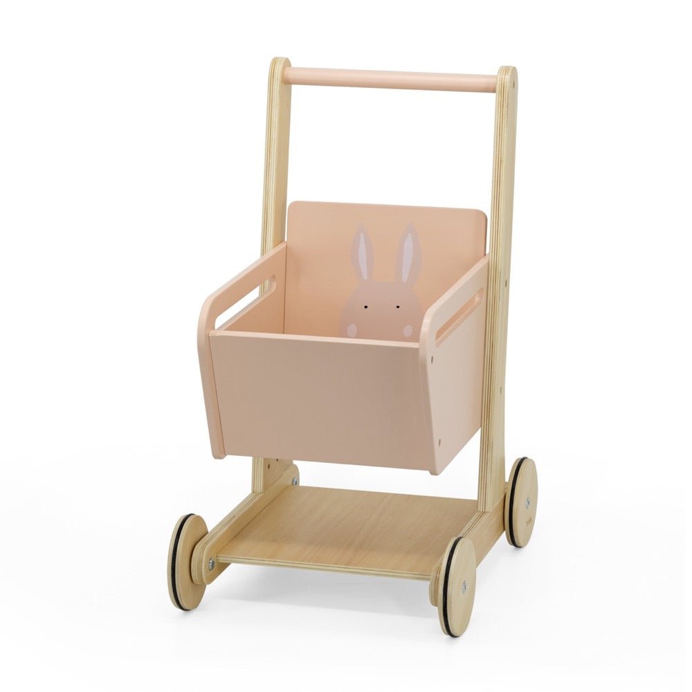 Träshoppingvagnen Kaninen - Rootly - Träleksaker