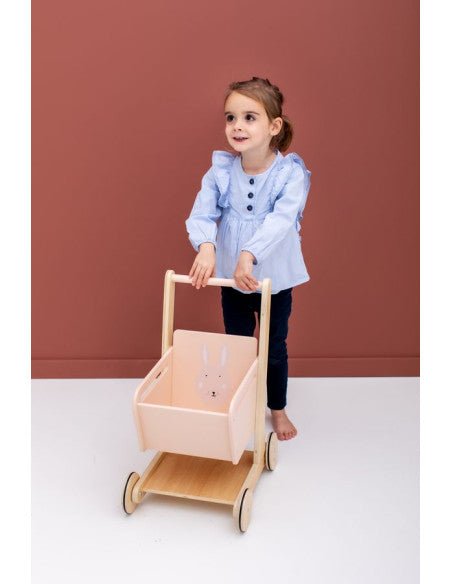 Träshoppingvagnen Kaninen - Rootly - Träleksaker
