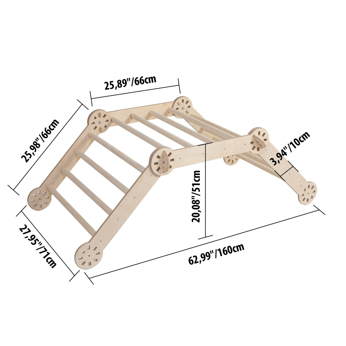 Transformerbar Montessori Klätterbåge Med Ramp - Rootly - Montessori leksaker