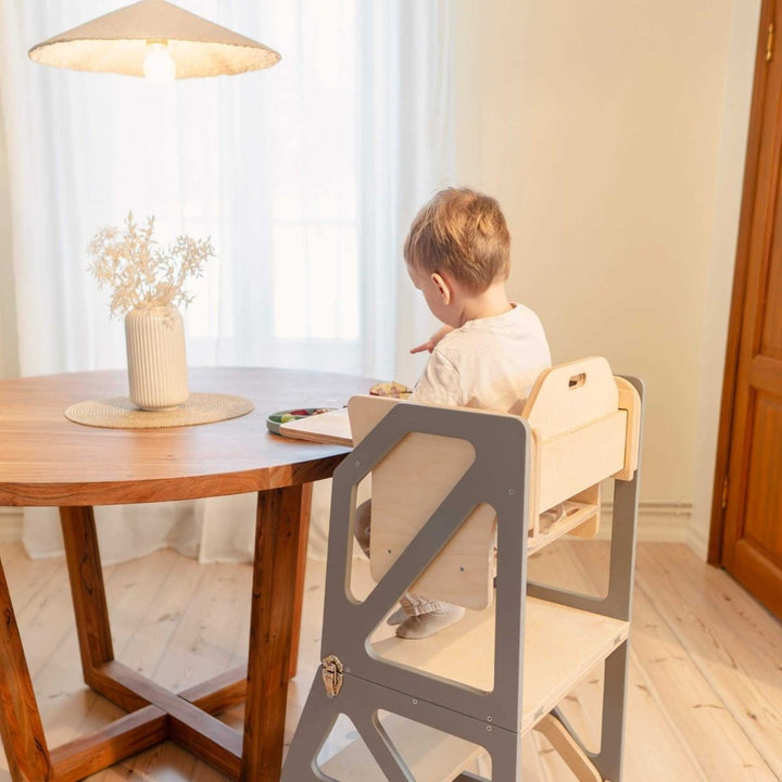 Transformerbart kökstorn - Barnstol och stol/bord kombo - Rootly - Stegpallar