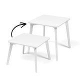 TULLA justerbart barnbord i björkplywood – vit