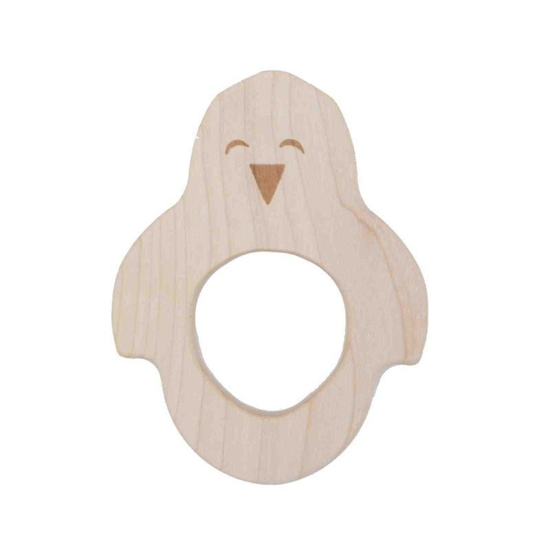 Wooden Story Bitring i trä — Pingvinen | FSC - certifierad - Rootly - Bebis