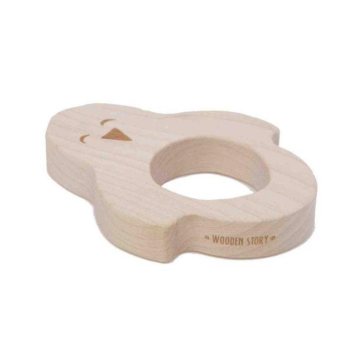 Wooden Story Bitring i trä — Pingvinen | FSC - certifierad - Rootly - Bebis