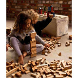 Wooden Story träklossar natur – 63 delar i trälåda