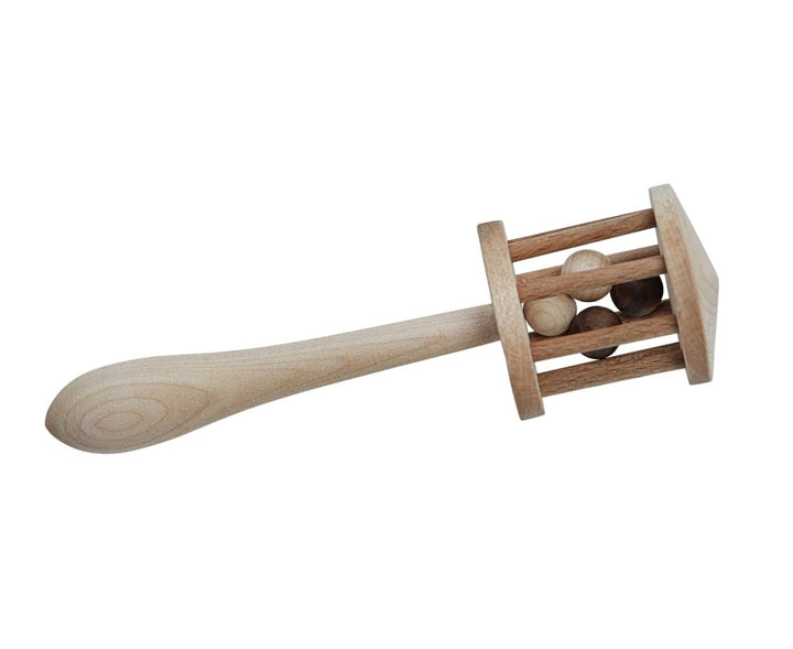 Wooden Story Träskallran Klubban — Handgjord träskallra för spädbarn - Rootly - Bebis